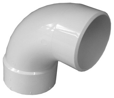 Pipe Fitting, PVC Sanitary Street Elbow, 90-Degree, 3-In.