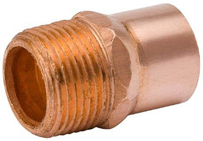 Pipe Fitting, Copper Sweat Solder, 3/4 Copper x 1-In. Male Adapter