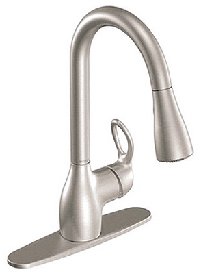 Kitchen Faucet, Single Handle, Spot-Resistant Stainless Steel, Pull-Out Sprayer