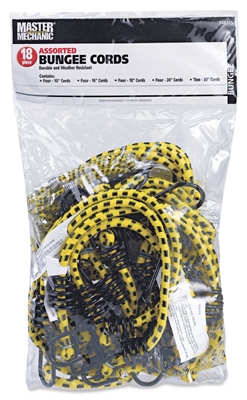 Assorted Tie-Down Cords, 18-Pk.