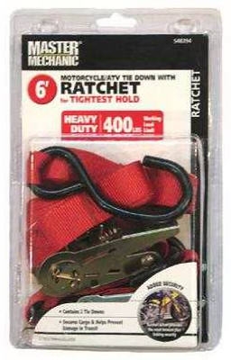 2-Pack 6-Ft. Cycle Ratchet Tie-Downs