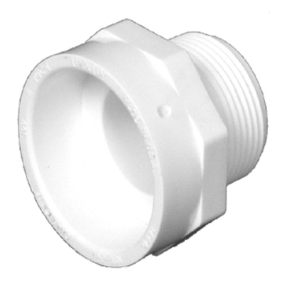 Pipe Thread Adapter, DWV, Schedule 40, 1.5 x 1.25