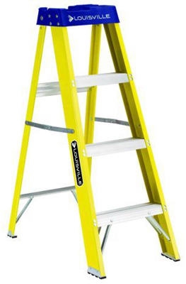 4-Ft. Step Ladder, Fiberglass, Type I, 250-Lb. Duty Rating