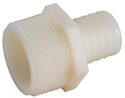 Pipe Fitting, Nylon Hose Barb, 1/2 ID x 1/2-In. MPT