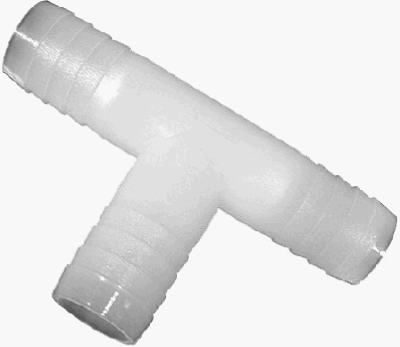 Pipe Fitting, Nylon Hose Barb Tee, 1/4-In. ID