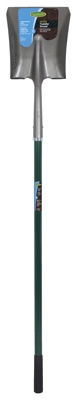Fiberglass Square-Point Shovel With Ribbed Handle