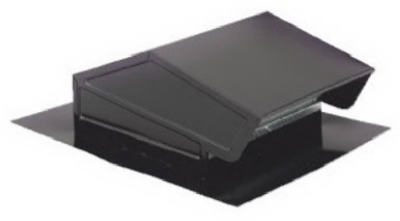 Roof Cap, Steel/Black Finish, Fits 3 or 4-In. Round Duct