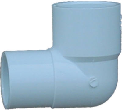 Street Elbow, 90-Degree, Spigot x Slip, White, 2-In.