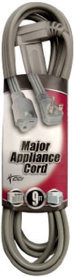 9-Ft. 14/3 SPT-3 250V Gray Air Conditioner Extension Cord