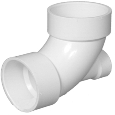 Pipe Fitting, PVC DWV Lowheel Inlet Elbow, 3 x 3 x 1-1/2-In.