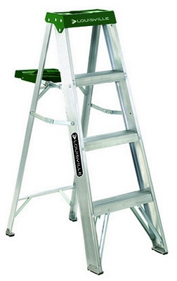4-Ft. Step Ladder, Aluminum, Type II, 225-Lb. Duty Rating