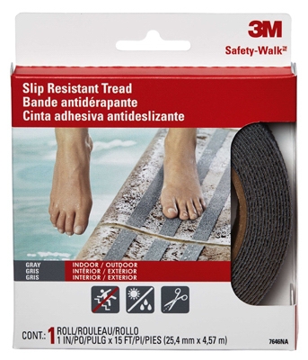 Anti-Slip Safety Tread, Gray, 1 x 180-In. Roll