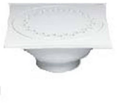 Drain, Bell Trap, PVC, Hinged Cover, 9 x 9-In.