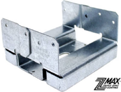 Adjustable Post Base Z-Max, 1-In. Standoff Ht., 16-Gauge Steel, 6 x 6-In.
