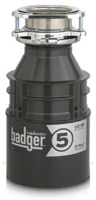 Badger 5 Continuous-Feed Food Waste Disposer, 1/2-HP