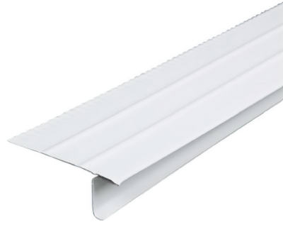 Drip Edge, Aluminum, Economy, White, .011-In., 1-Ft. x 2.43 x 120-In., Must be Purchased in Quantities of 50.