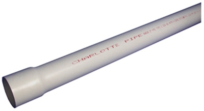 PVC Schedule 40 Pressure Pipe, 3/4-In. x 20-Ft., Bell End, 480 PSI