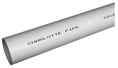 PVC Schedule 40 Pipe, Foam Core, 3-In. x 10-Ft., Plain End