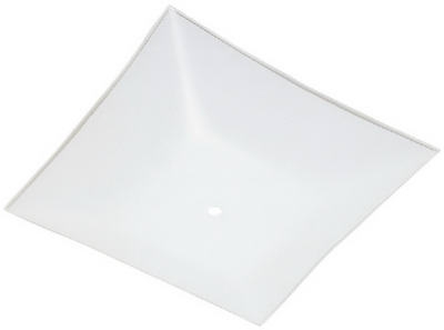 Light Cover, Square White, 12-In.