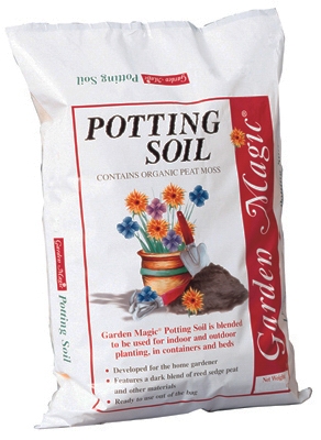 20 LB, Garden Magic Potting Soil.