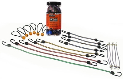 Bungee Cords, Assorted Colors, 20-Pc.