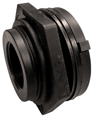 Pipe Fitting, PVC Bulkhead Fitting, 1-1/2-In.