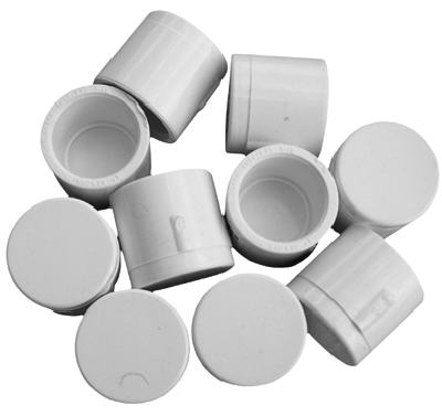 Pipe Fitting, PVC Cap, 1/2-In., 10-Pk.