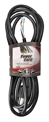 Power Supply Cord, 14/3, 9-Ft.