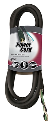 Replacement Power Supply Cord, 14/3, 9-Ft.