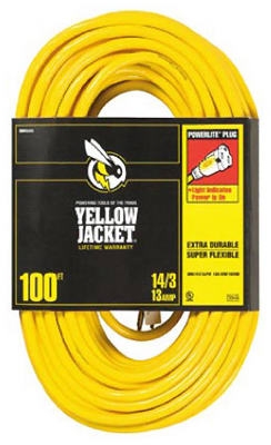 Yellow Jacket 100-Ft.15A 14-Gauge Extension Cord