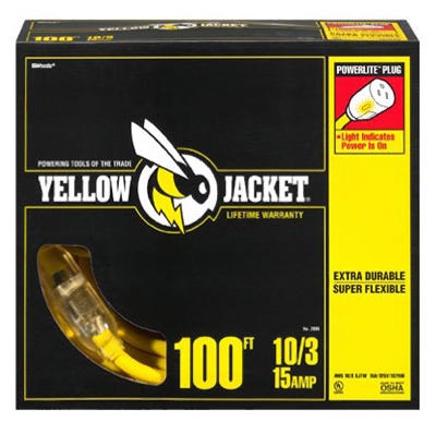 Yellow Jacket 100-Ft. 15A 10 Gauge Extension Cord