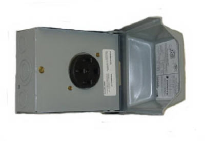 Outdoor Raintite Receptacle Enclosure, 50A 120/240V
