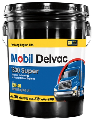 Delvac 1300 1540 Super Diesel Engine Oil, Extra High, 5-Gal.