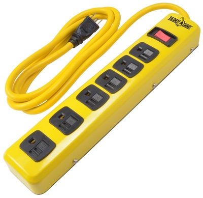 Metal Power Strip, 6-Outlet