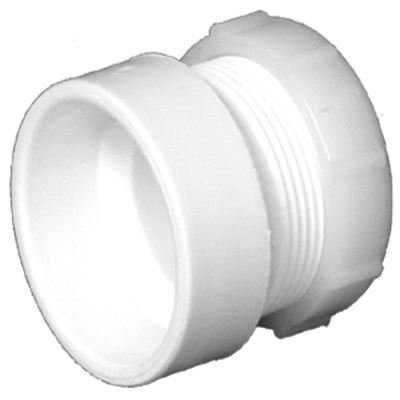 Female Trap Adapter, PVC/DWV, H x SJ, White,, 1.5 x 1.5-In.