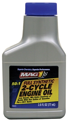 Engine Oil, 2-Cycle Full Synthetic, 2.6-oz.