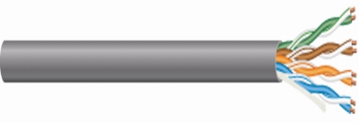 1000-Ft. CAT5E 4-Pair 24-Gauge CMR Gray Solid Bare Copper Wire