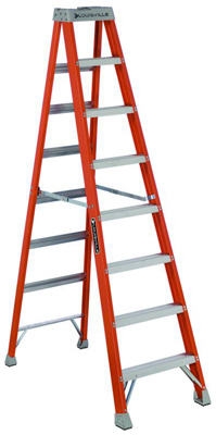 8-Ft. Step Ladder, Fiberglass, Type IA, 300-Lb. Duty Rating