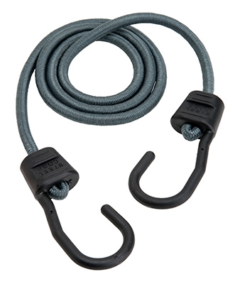 Ultra Bungee Cord, Gray Rubber, 48-In.