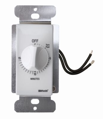 In-Wall 15-Minute Switch Countdown Timer, White