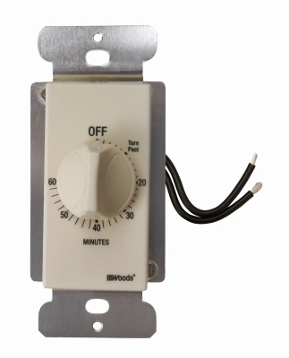 In-Wall 60-Minute Switch Outlet/Appliance Timer, Almond