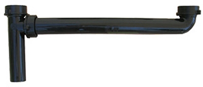 Drain Tray Waste, Black Plastic, 1.5 x 16-In.
