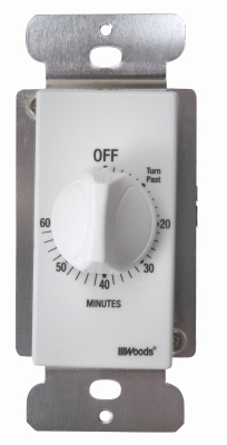 In-Wall 60-Minute Switch Outlet/Appliance Timer, White