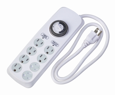 8-Outlet Indoor Mechanical Power Strip Timer