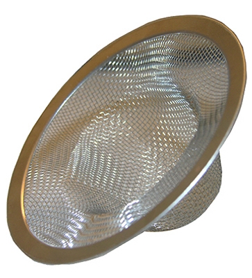 Mesh Kitchen Strainer with Chrome Ring, Fit All, Stainless Steel