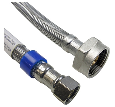 Toilet Connector, Stainless-Steel, 3/8-In. Compression x 7/8-In. Ballcock x 16-In.