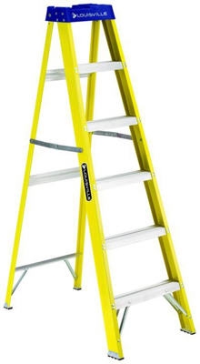 6-Ft. Step Ladder, Fiberglass, Type I, 250-Lb. Duty Rating