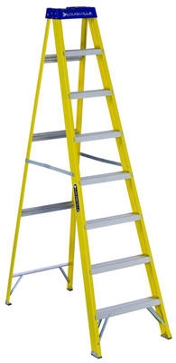 8-Ft. Step Ladder, Fiberglass, Type I, 250-Lb. Duty Rating
