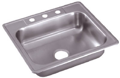 25 x 22 x 6-Inch  Stainless-Steel Single Compartment Kitchen Sink