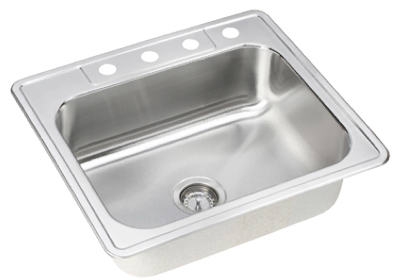25 x 22 x 8-Inch Stainless-Steel Single Compartment Kitchen Sink